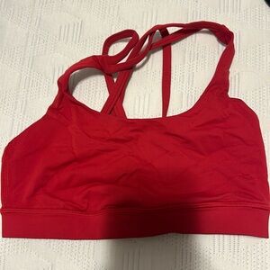 Red lulu lemon sports bra size 4